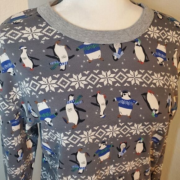 Hannah Andersson Winter Penguin Organic Cotton Pajama Top Size Medium - Picture 13 of 13